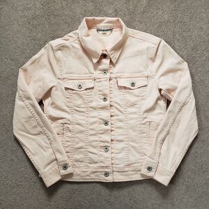 Levi's Original Women's Boyfriend Trucker Cotton Denim Jacket Peach Cowgirl Sz L